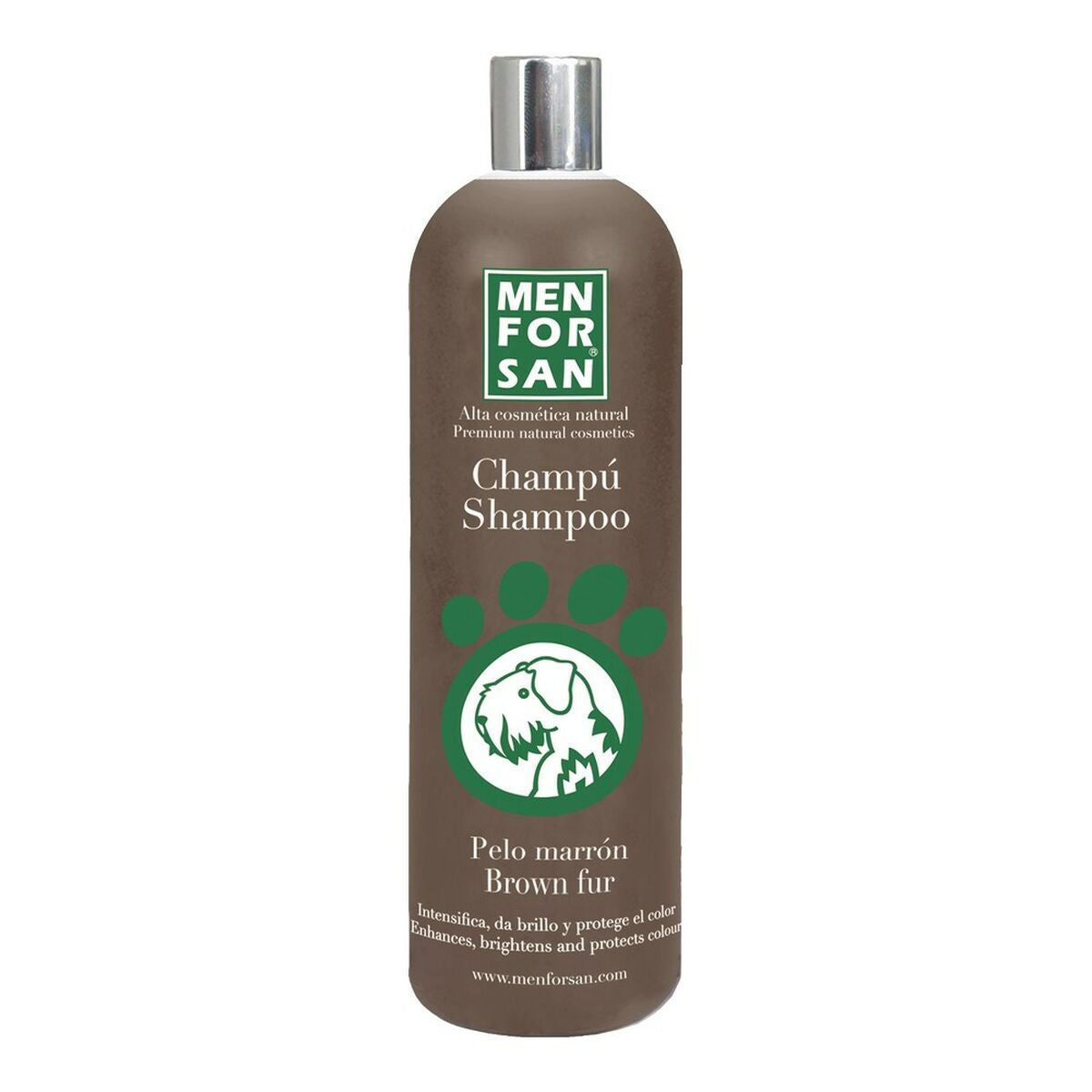 Shampoo til kæledyr Menforsan 1 L Hund Kastanjebrunt hår