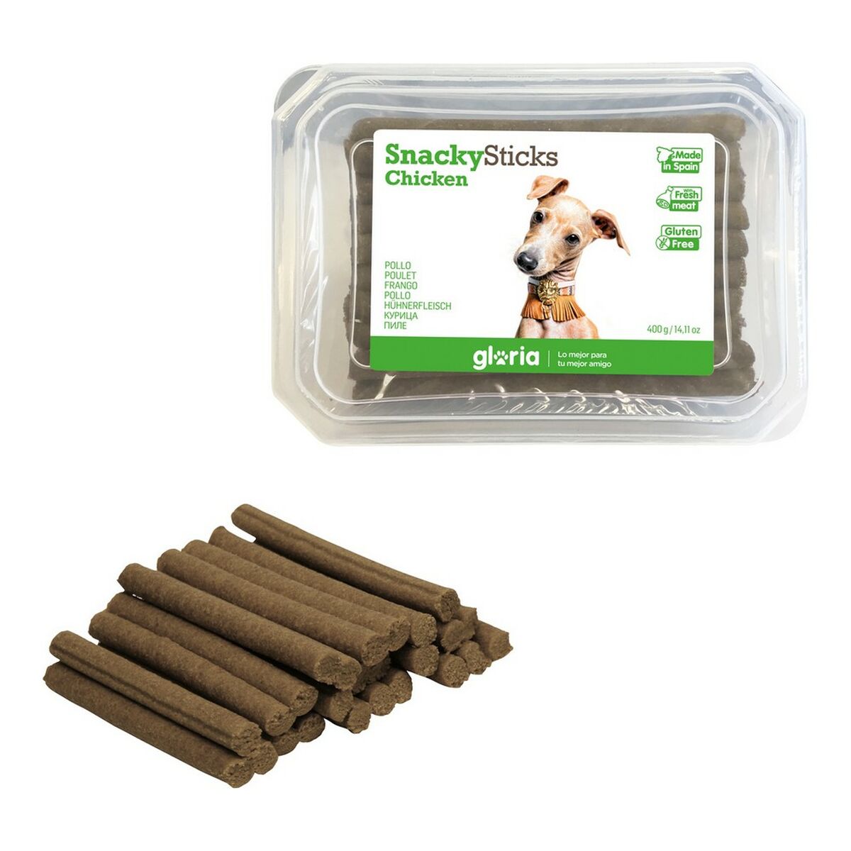 Hundesnack Gloria Snackys Sticks Kylling Små stænger (350 g)