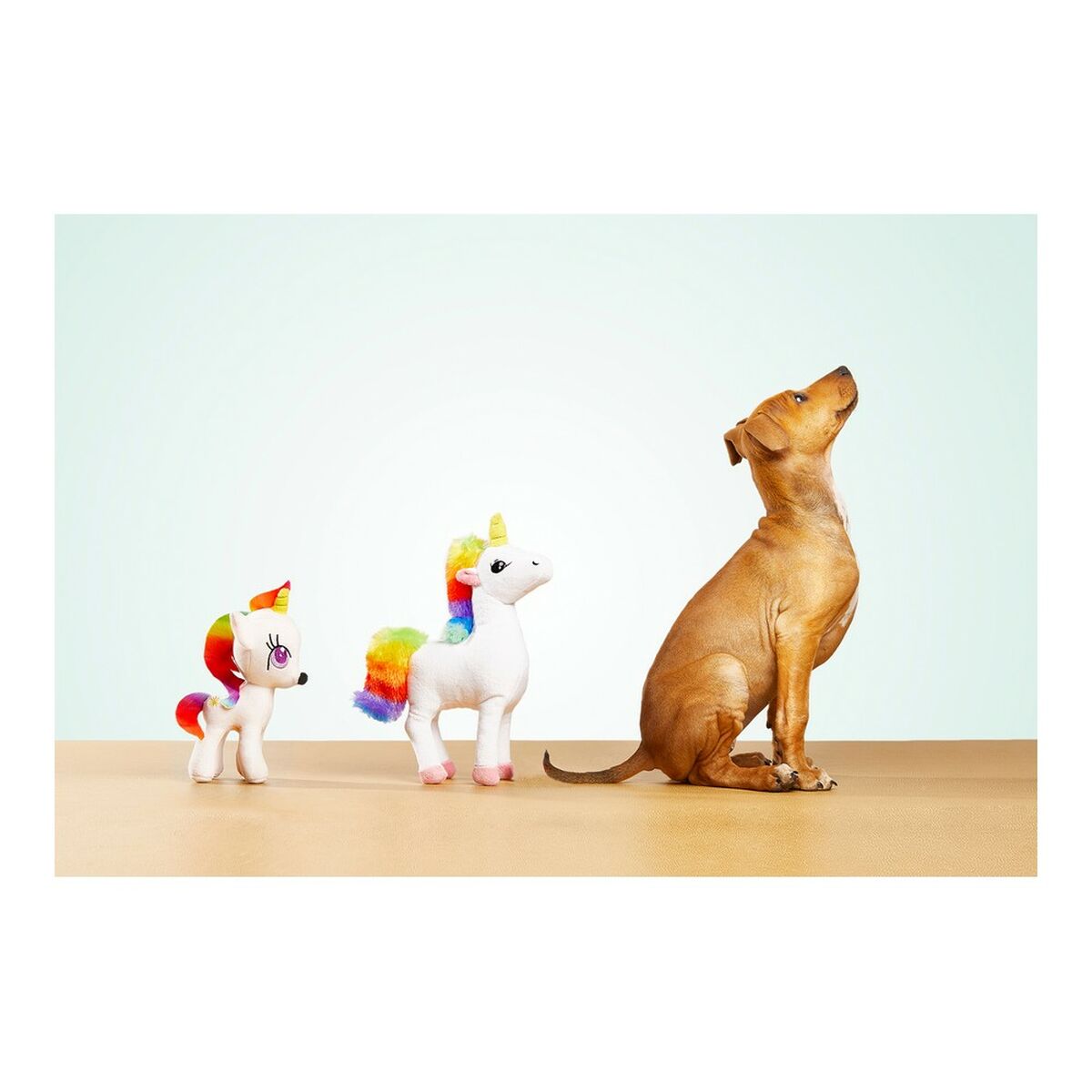 Legetøj til hunde Gloria Alydar Enhjørning Regnbue Hvid
